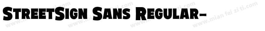 StreetSign Sans Regular字体转换